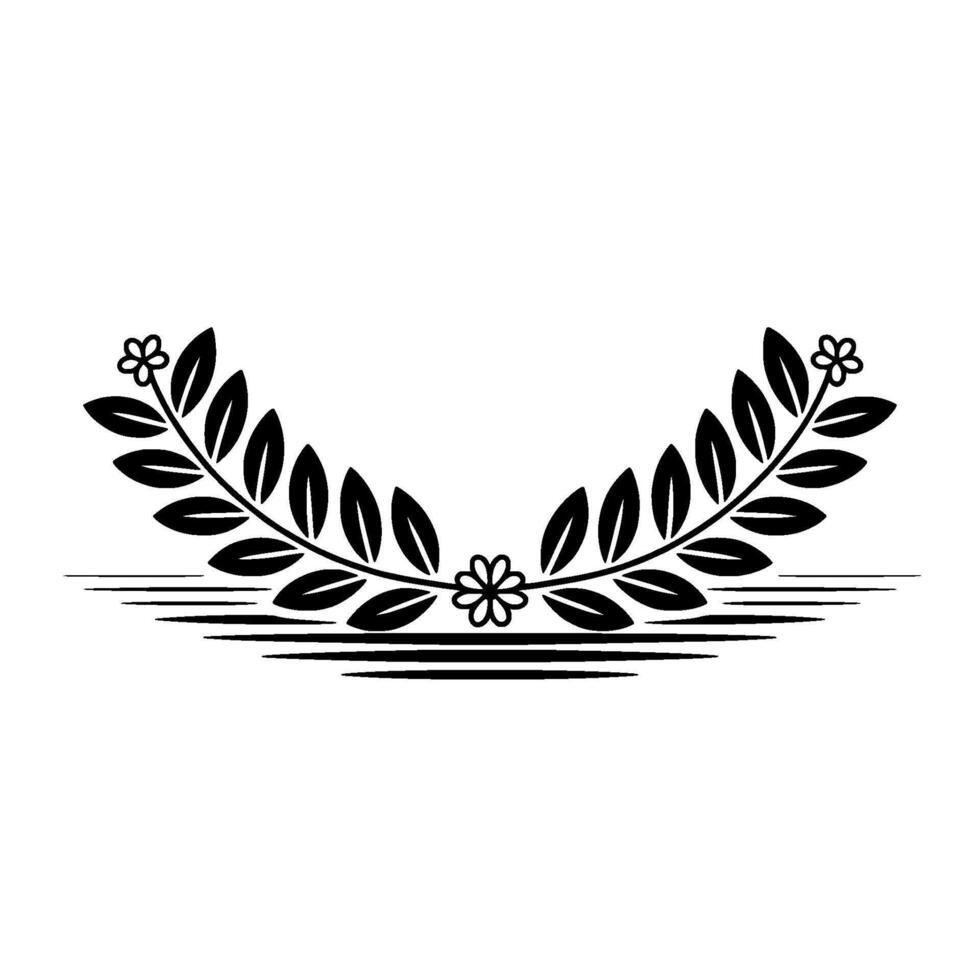 Elegant Laurel Wreath, Minimalist, Border vector