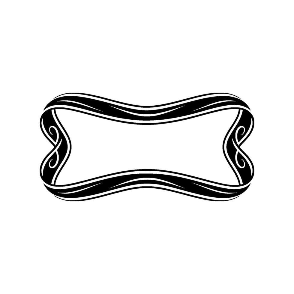 Elegant Ribbon Frame, Vintage , Minimalist Ornamentation vector