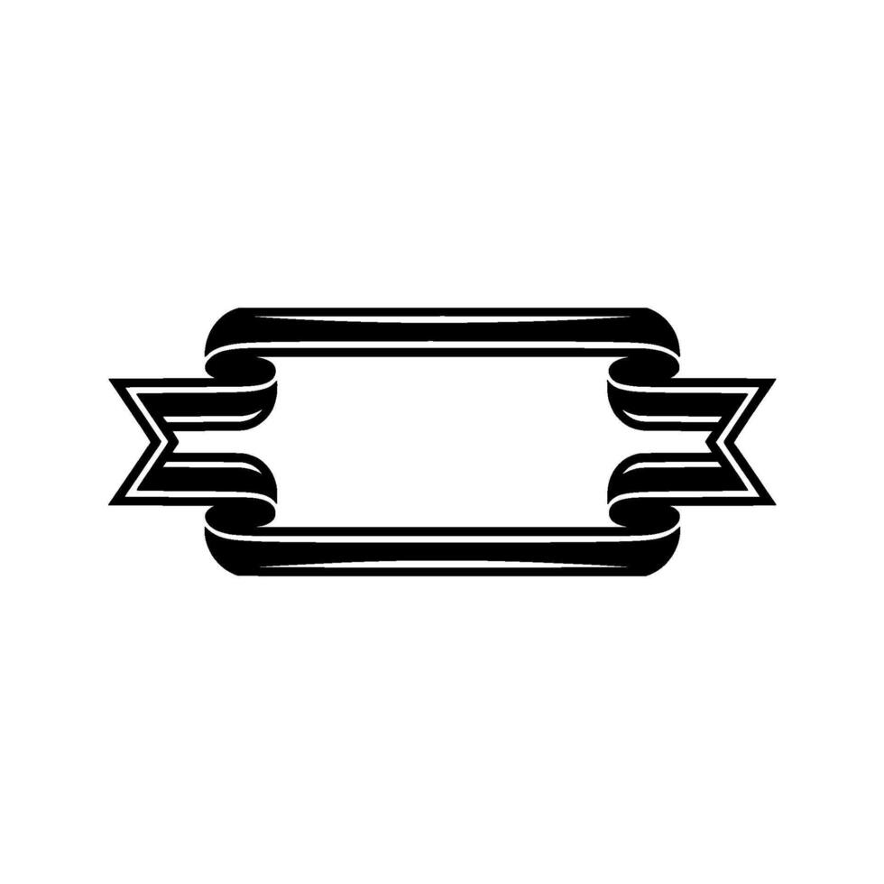 Elegant Ribbon Frame, Minimalist , Vintage Aesthetic, Border vector