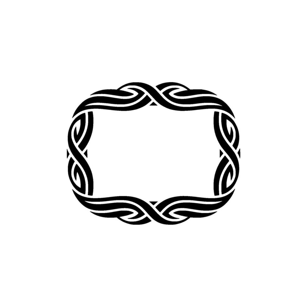 Intricate Celtic Frame, Vintage , Elegant Border - Knotwork vector