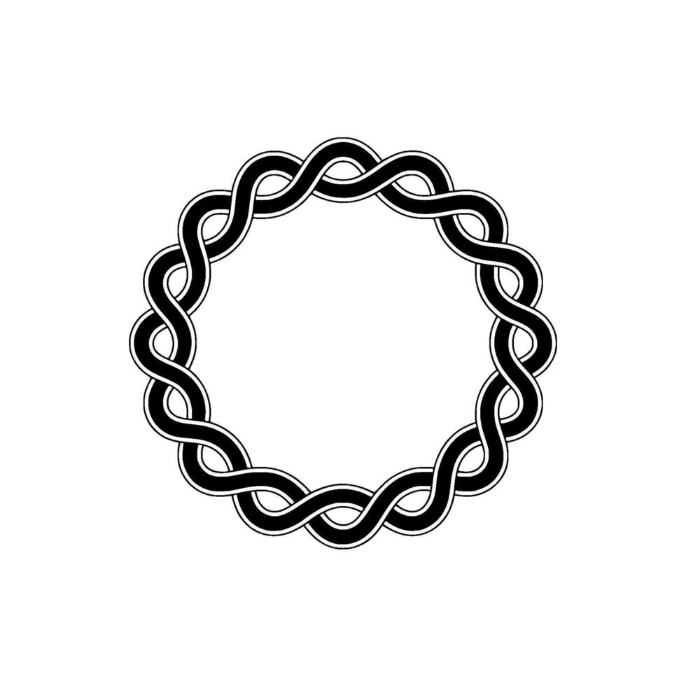 Intricate Celtic Knot Border, Minimalist, Loop vector
