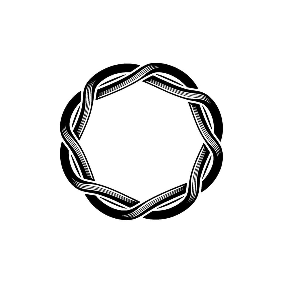 Abstract Spiral, Minimalist Emblem, Circular Motif vector