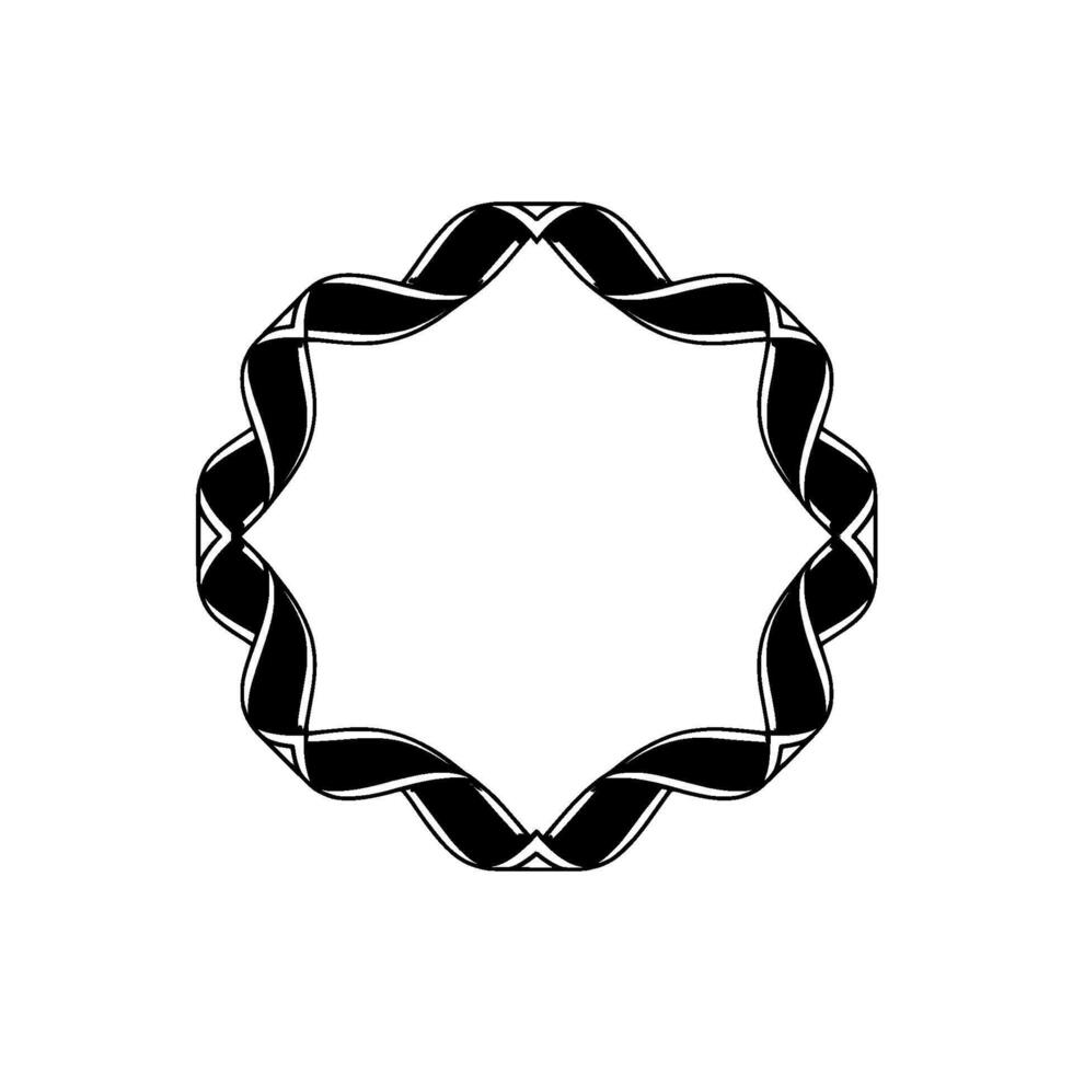 Geometric Spiral Frame, Minimalist - Abstract vector