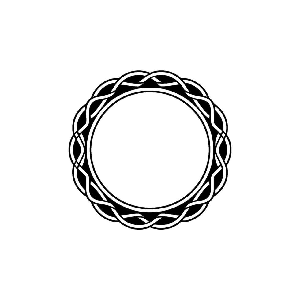 Intricate Celtic Knot Circle, Minimalist, Ornament vector