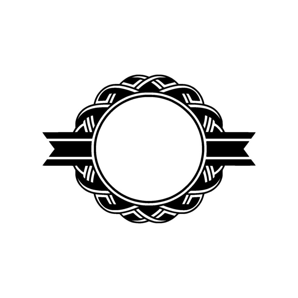 Intricate Celtic Frame, Vintage , Minimalist Emblem vector