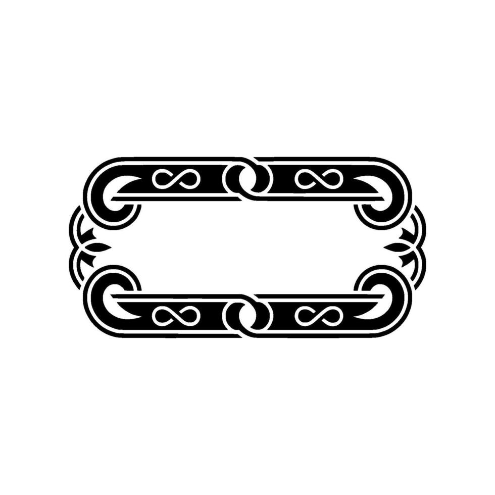 Elegant Ornamental Frame with Infinity Symbol, Vintage vector