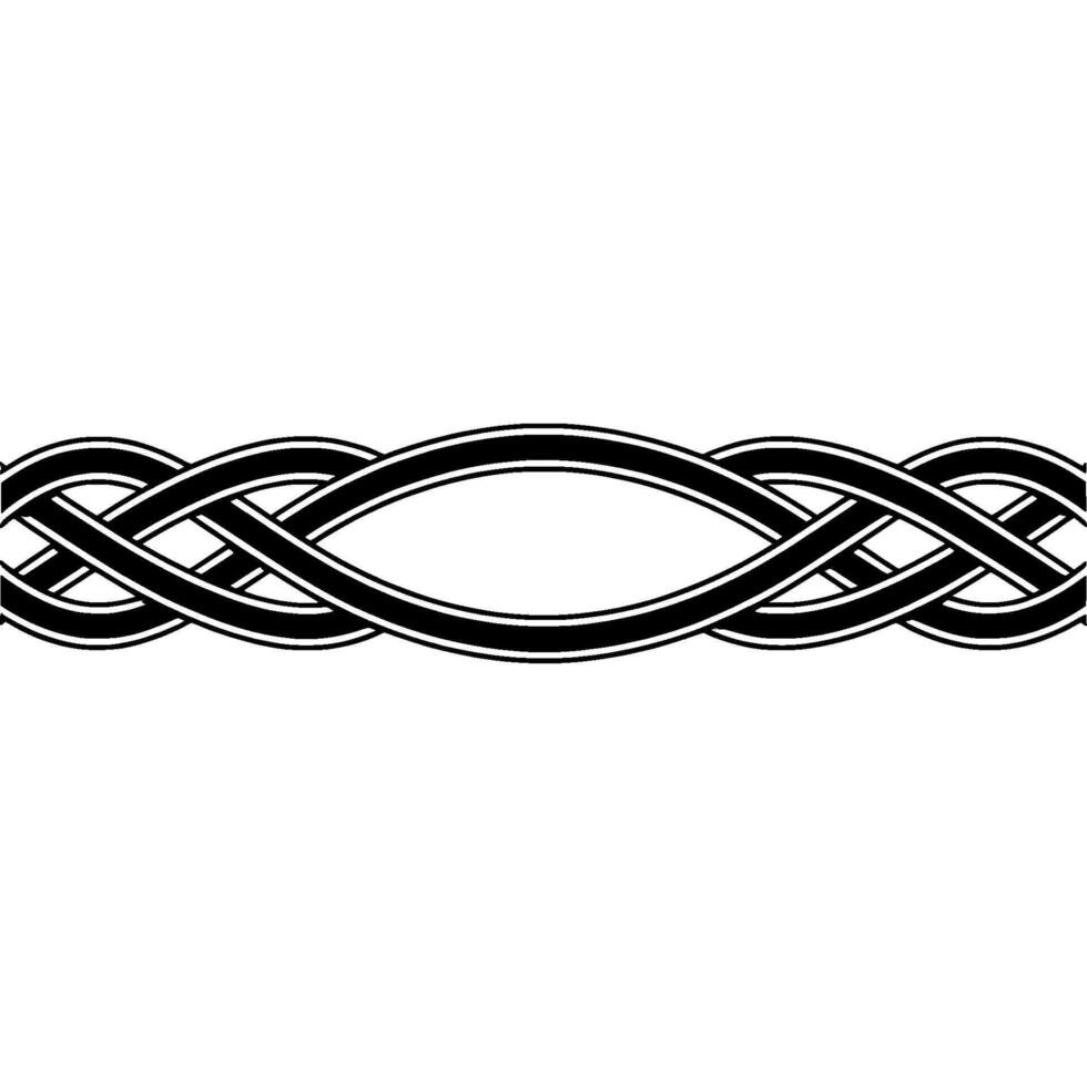 Intricate Celtic Knot Border, Minimalist, Vintage vector
