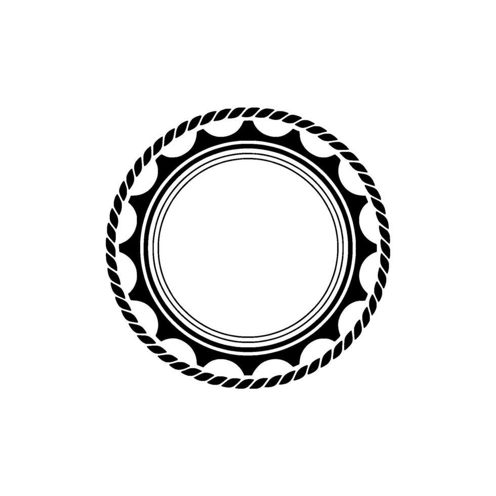 Geometric Circle Emblem, Industrial Texture, Minimalist vector