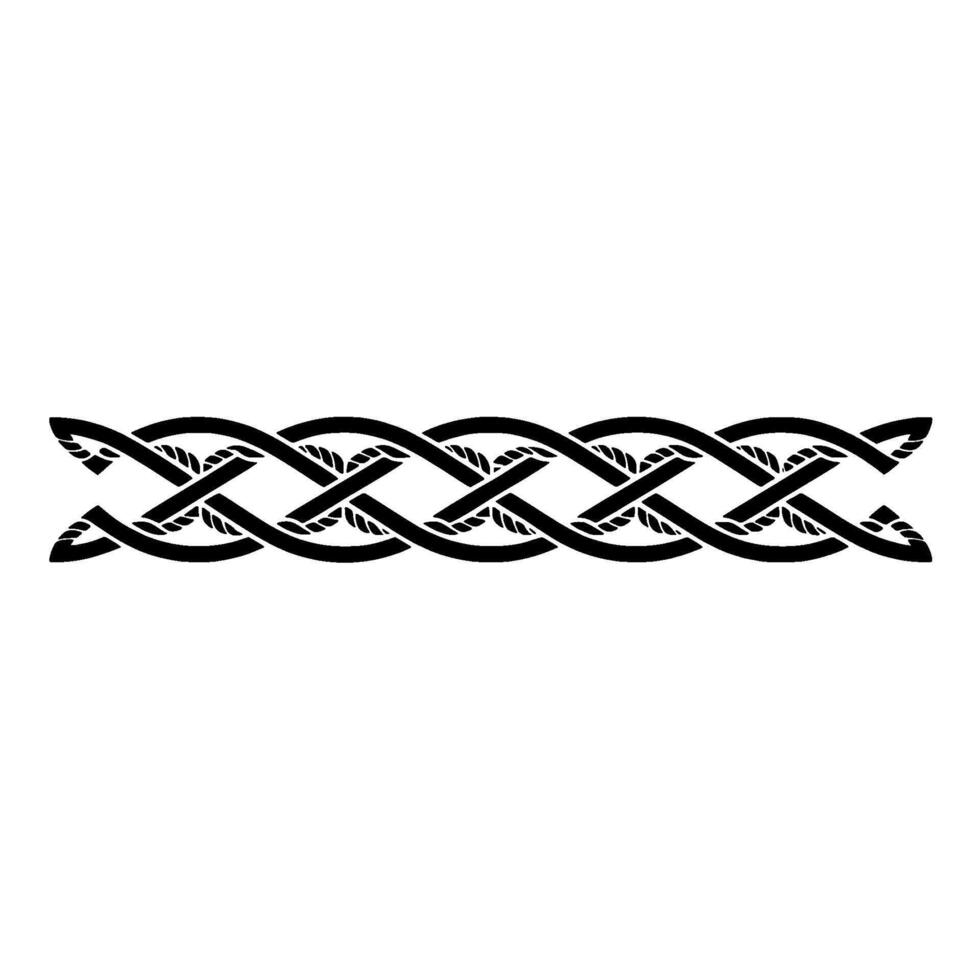 Intricate Celtic Knot Border, Vintage Style - Geometric vector