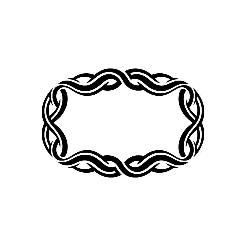 Intricate Celtic Knot Frame, Minimalist - Linear vector