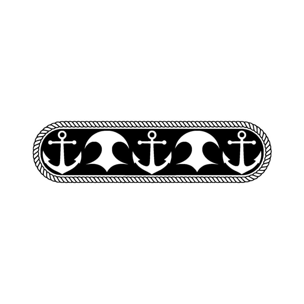 Nautical Anchor Emblem, Vintage Maritime, Illustration vector