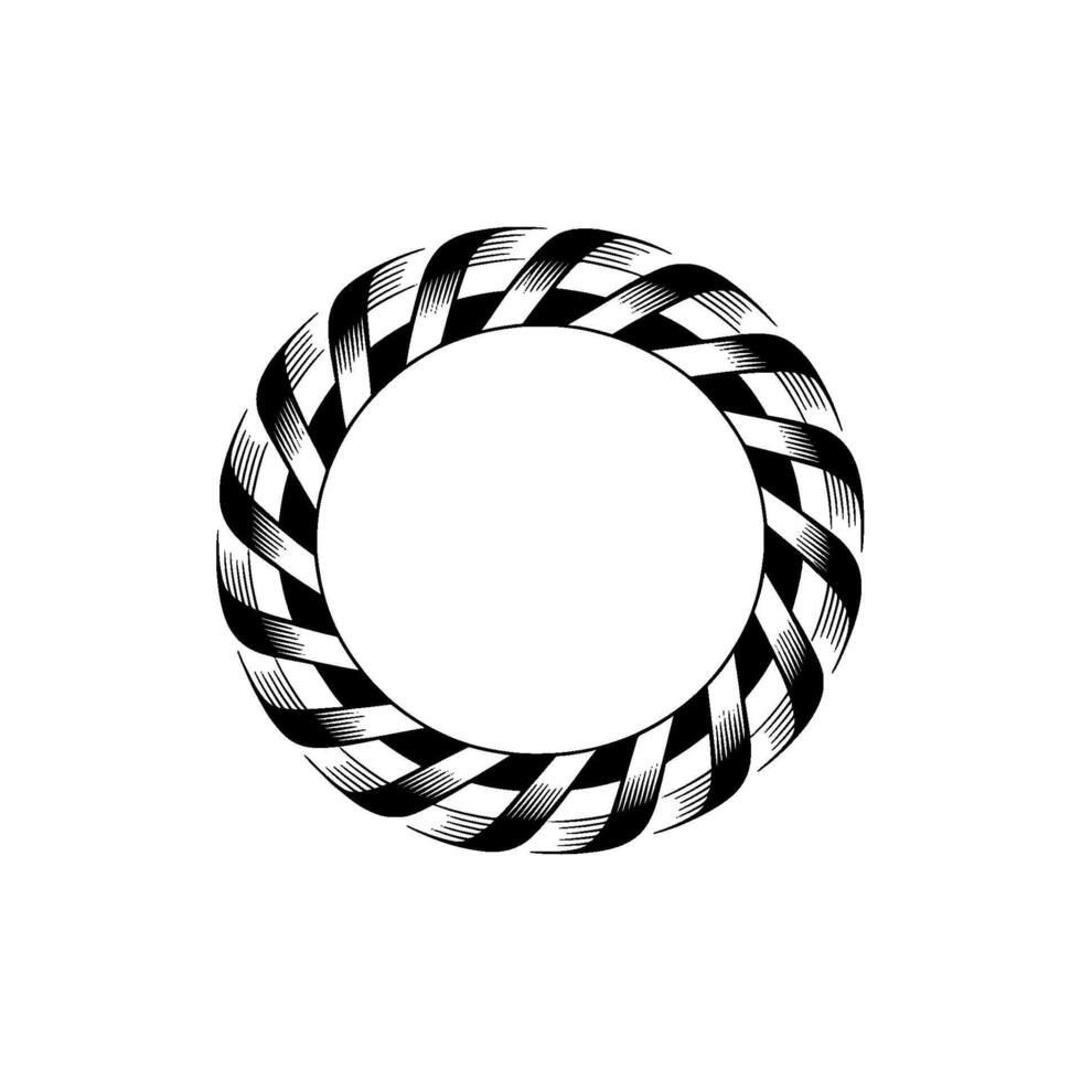 Dynamic Spiral Emblem, Minimalist, Circle vector