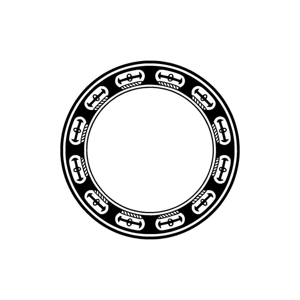 Ancient Egyptian Circle, Stylized Ornamentation, Symbolic vector