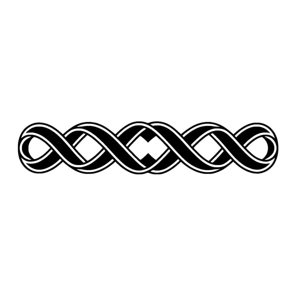 Intertwined Infinity Celtic Knot Border vector