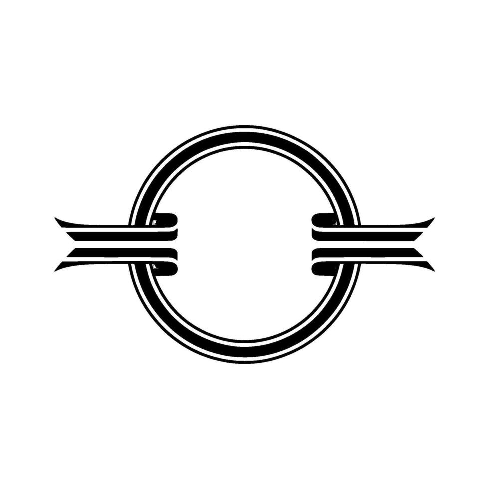 Elegant Circular Emblem, Vintage Style, Minimalist, Gradient vector