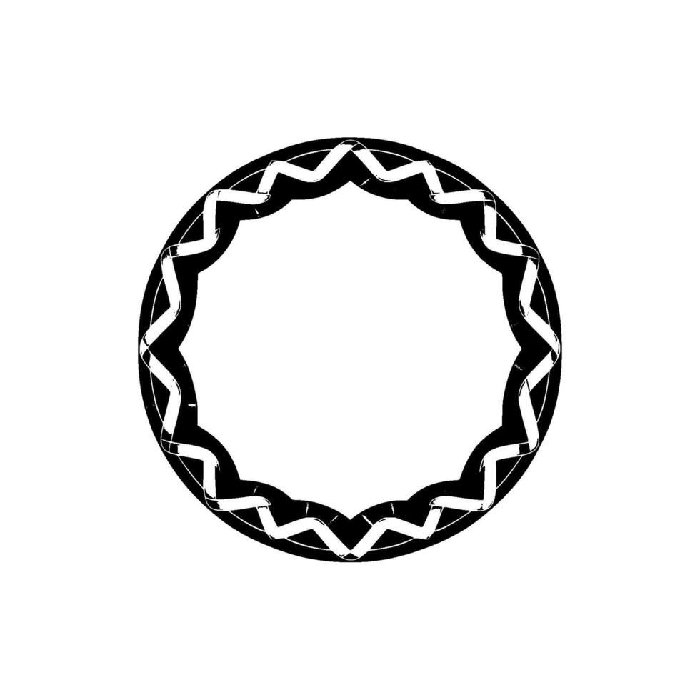 Geometric Celtic Circle, Metallic Texture, Minimalist vector