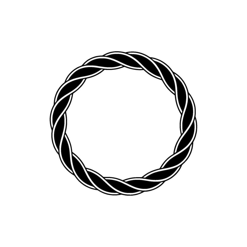 Intertwined Circle, Minimalist Emblem, Circular Motif - Knot vector