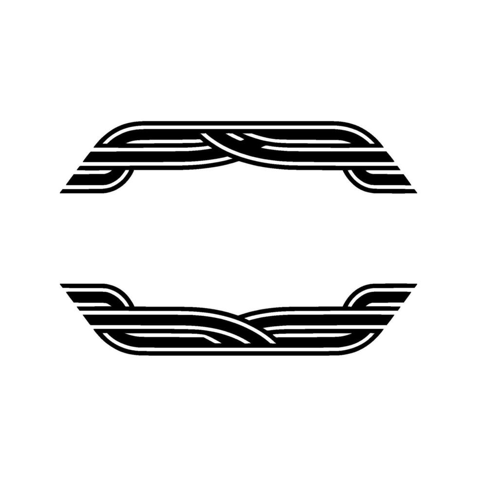 Abstract Winged Swirls Minimalist Elements vector