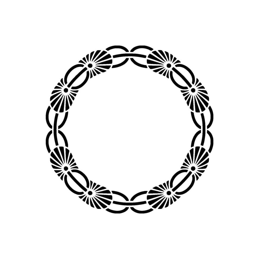 Intricate Floral Border, Vintage, Minimalist Frame vector