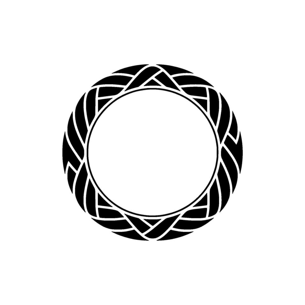Intricate Circular Emblem, Minimalist, Symbolic Motif vector