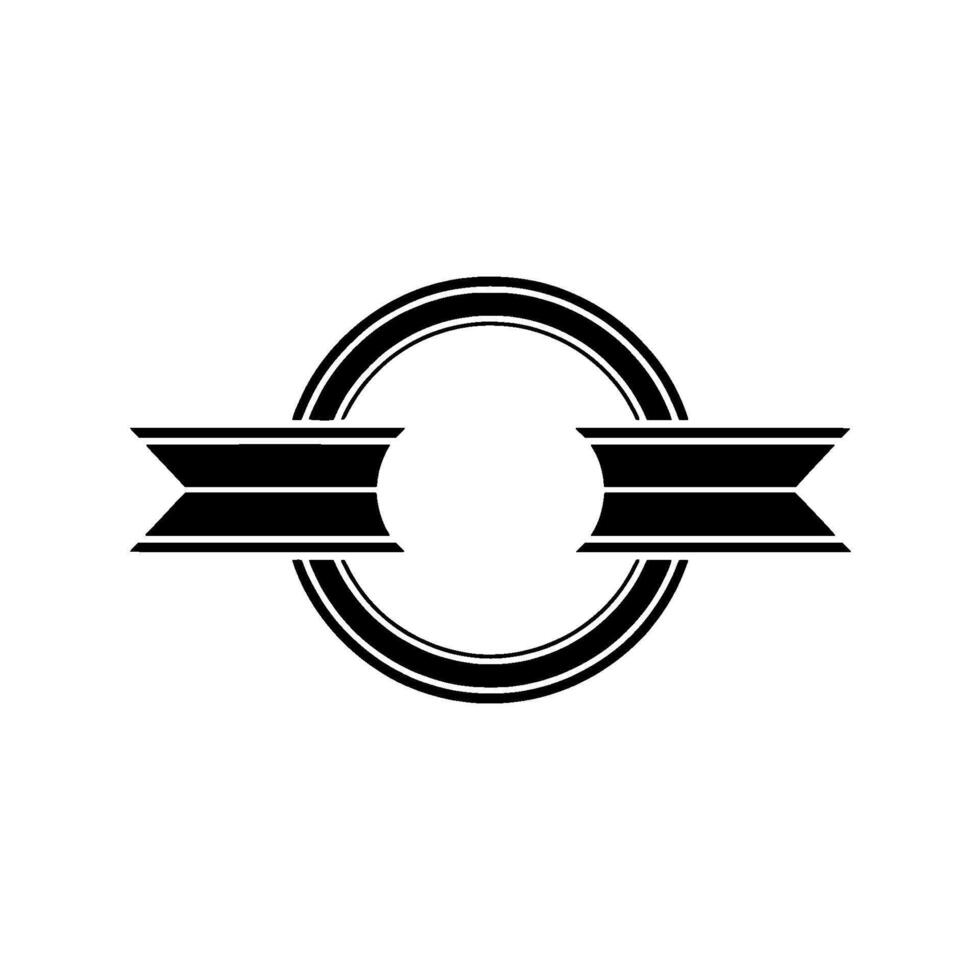 Retro Circular Emblem, Minimalist, Vintage Style vector