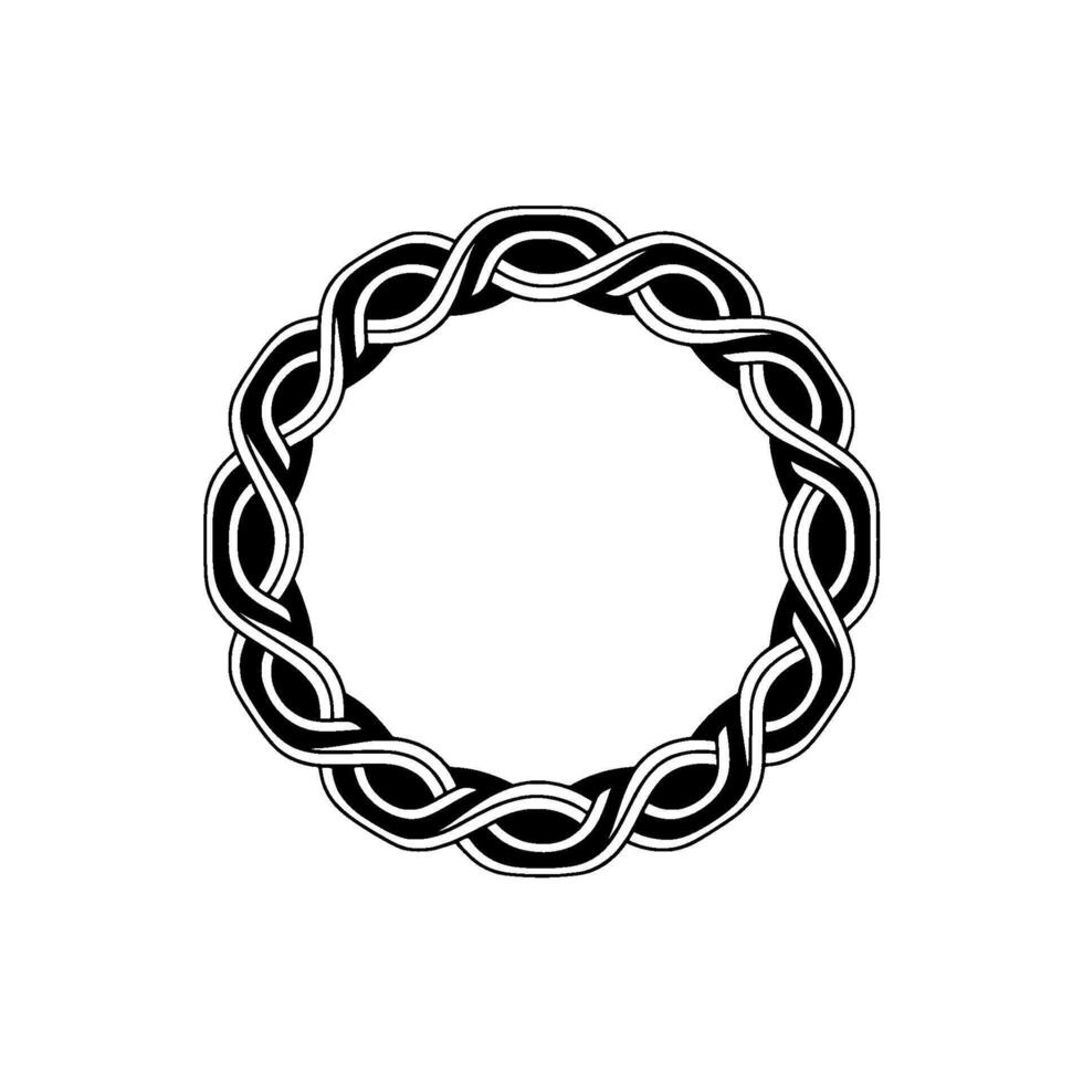 Intricate Celtic Knot Border, Elegant, Circular vector