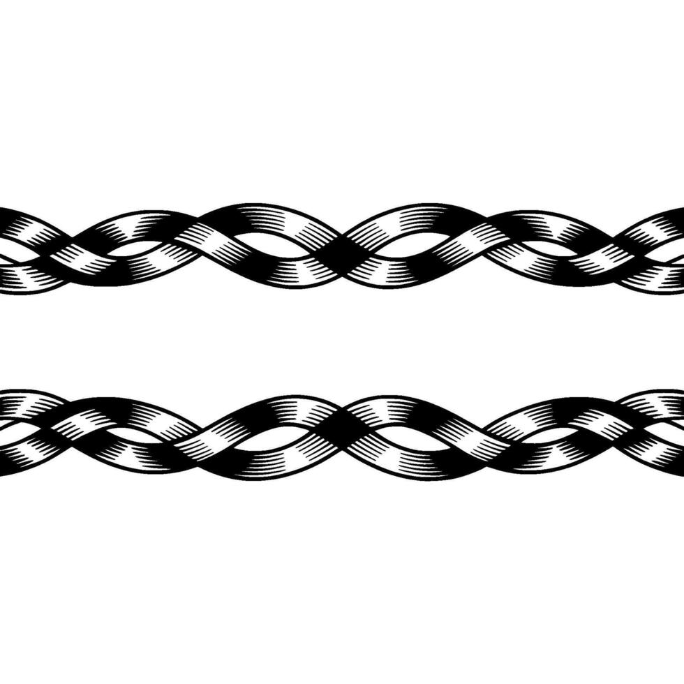Intricate Rope Pattern, Linear, Minimalist Texture vector
