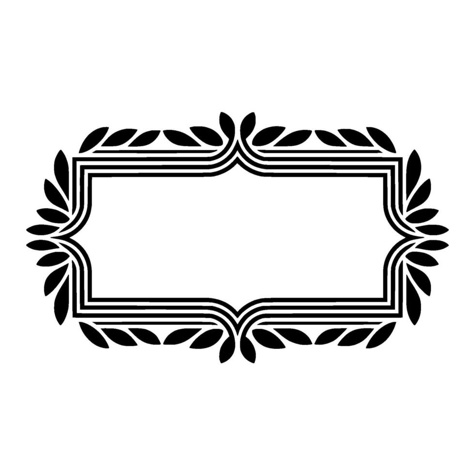 Art Deco Frame, Elegant Border, Vintage, Decorative Element, Linear vector