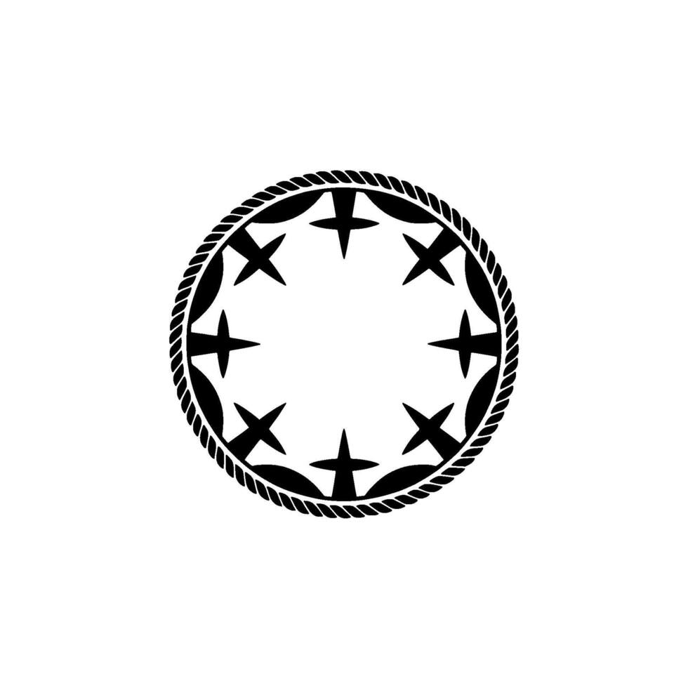 Nautical Star Emblem, Vintage Maritime vector