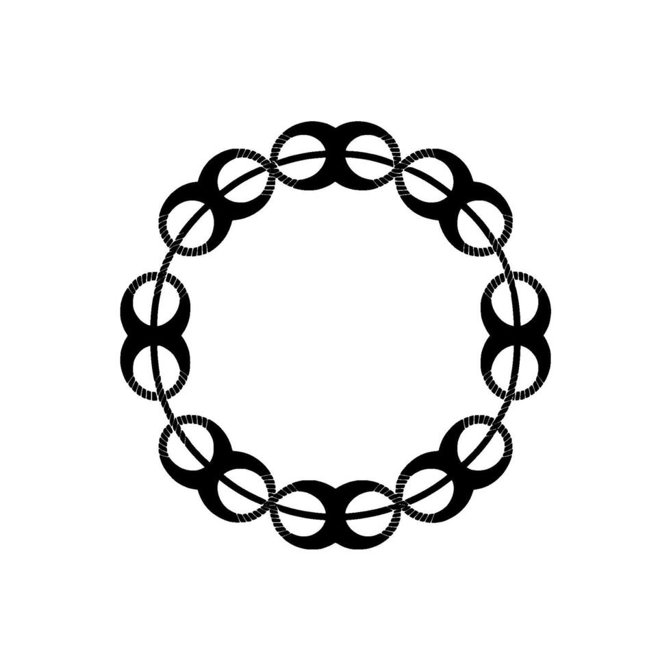 Interlocking Nautical Rings, Minimalist vector