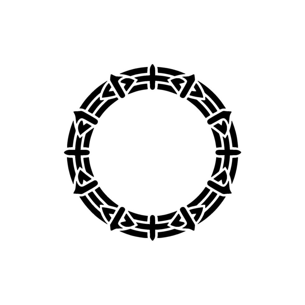 Intricate Tribal Ring, Minimalist , Symbolic Border vector