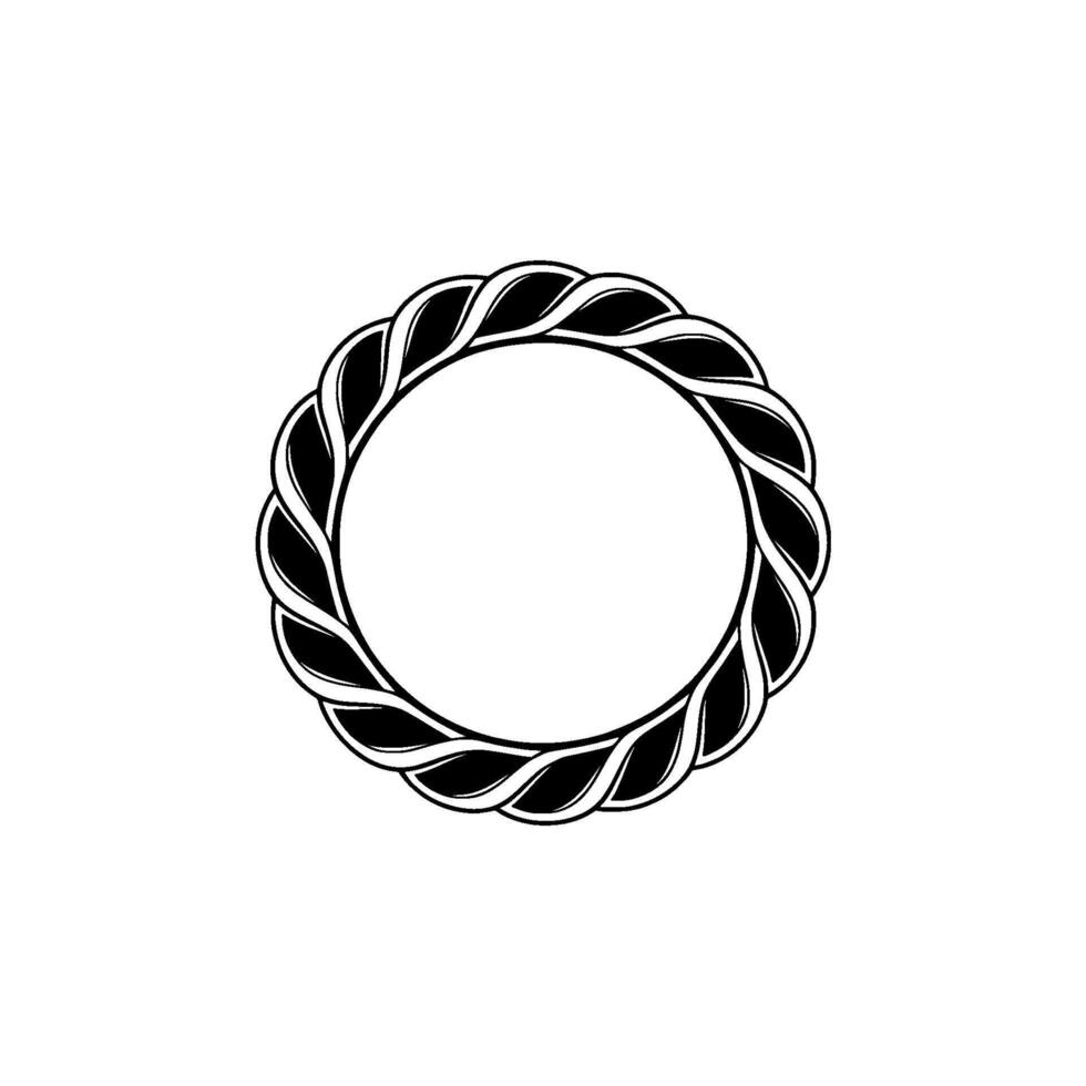 Minimalist Rope Circle, Symbolic Loop, Modern Emblem vector
