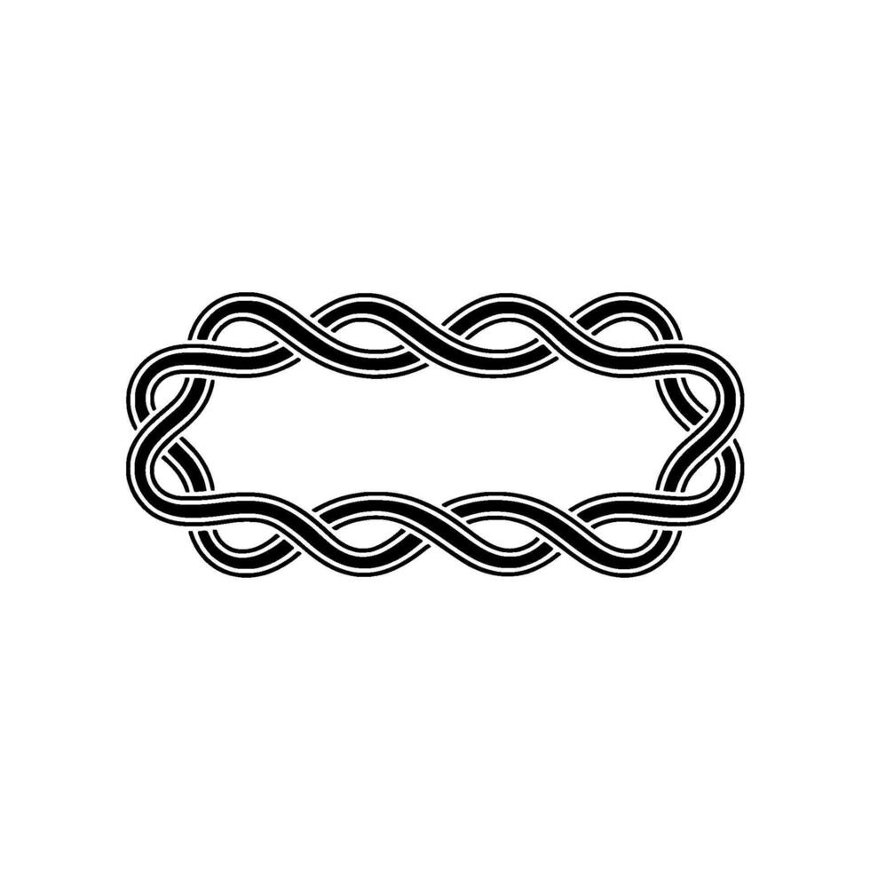 Intricate Celtic Knot Border, Minimalist - Loop vector