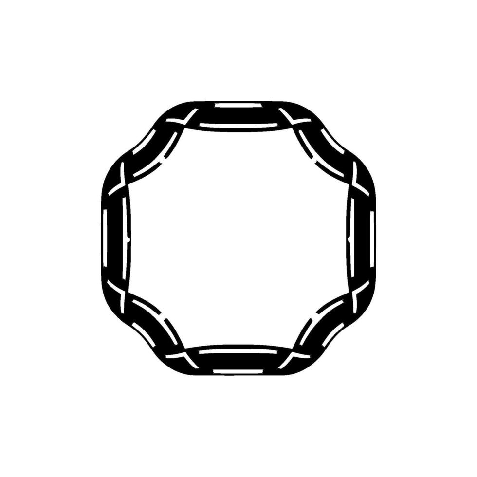 Geometric Ribbon Frame, Modern Elegance vector