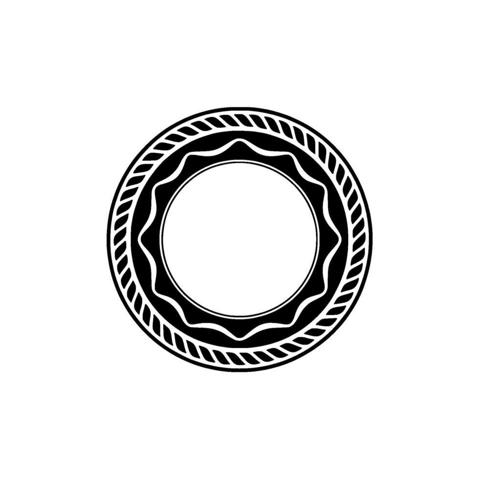 Minimalist Circular Emblem, Textured vector