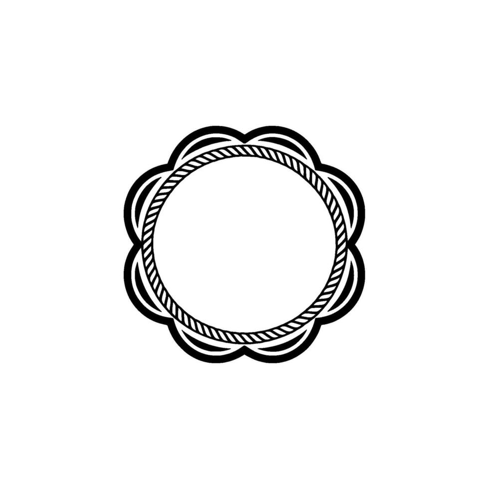 Intricate Rope Border, Vintage Elegance, Circular Motif vector