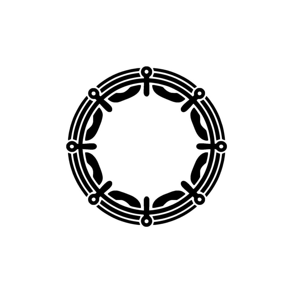 Intricate Egyptian Revival Frame, Circular Motif vector