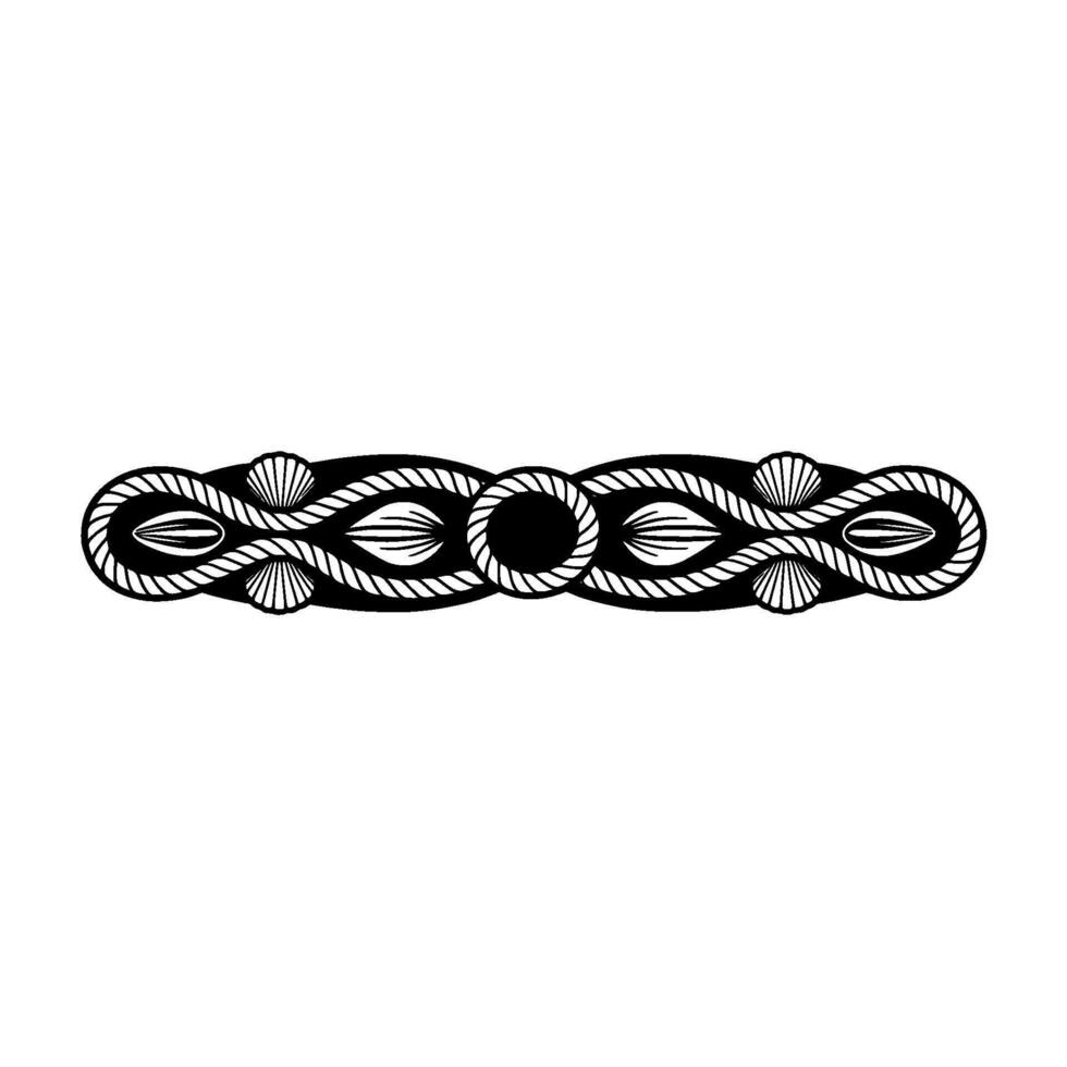 Intricate Rope Border, Western Motif, Decorative Element vector
