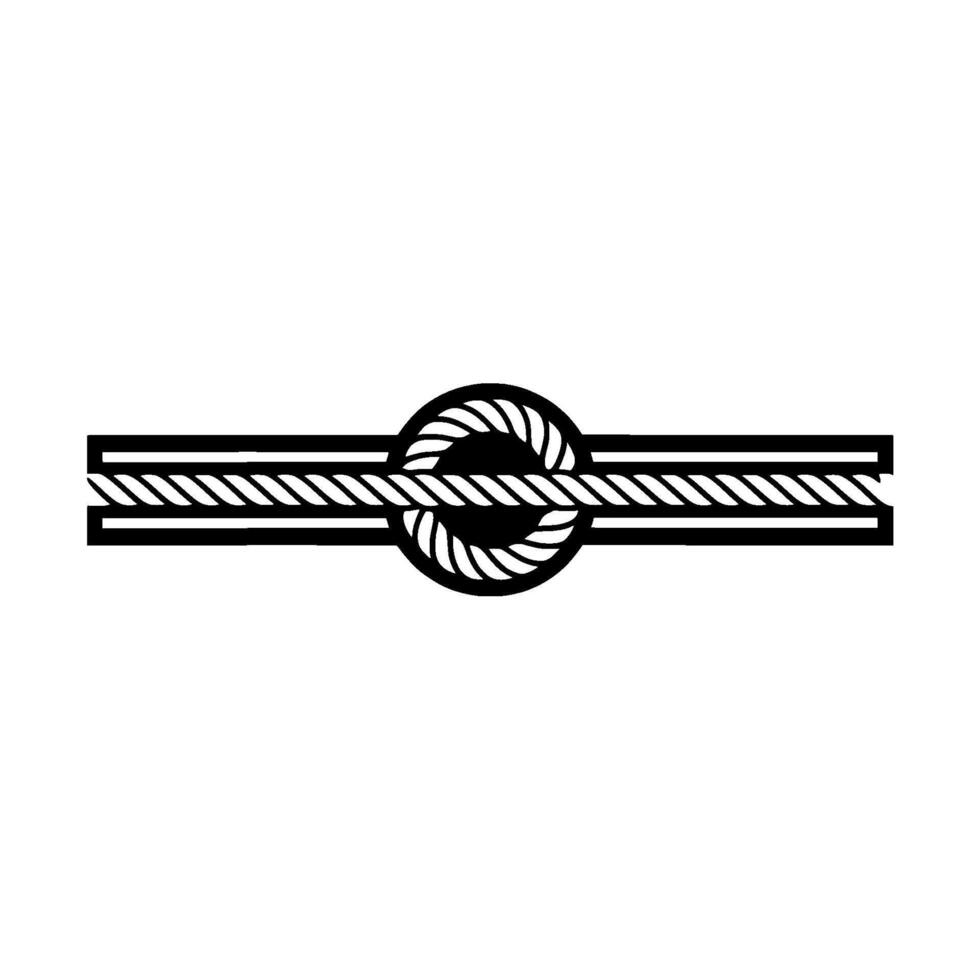 Intertwined Strength Nautical Knot Symbol vector