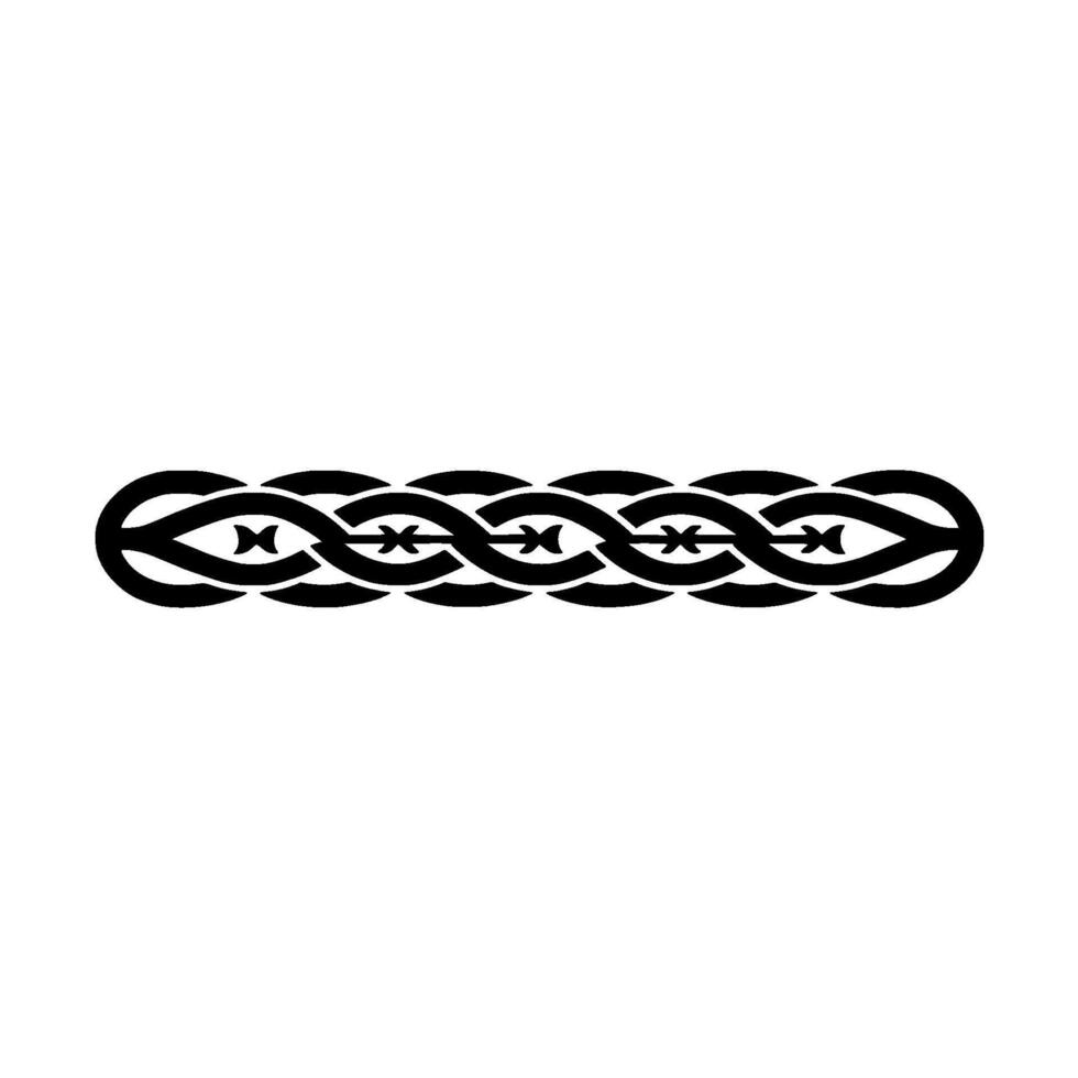 Intricate Celtic Knot Border, Vintage Style - Textile vector