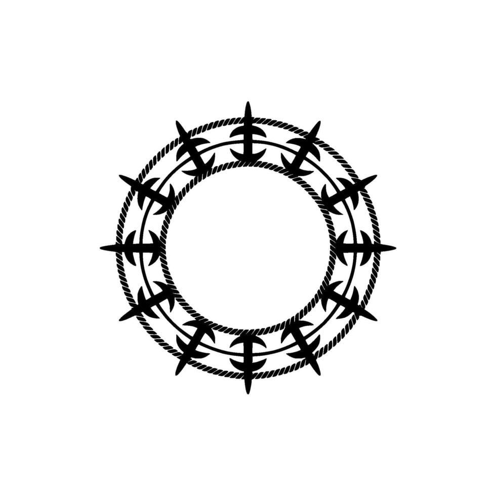 Geometric Border, Protective Circle, Minimalist vector