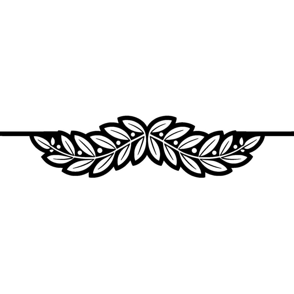 Stylized Laurel Branch Border, Elegant Division, Vintage vector