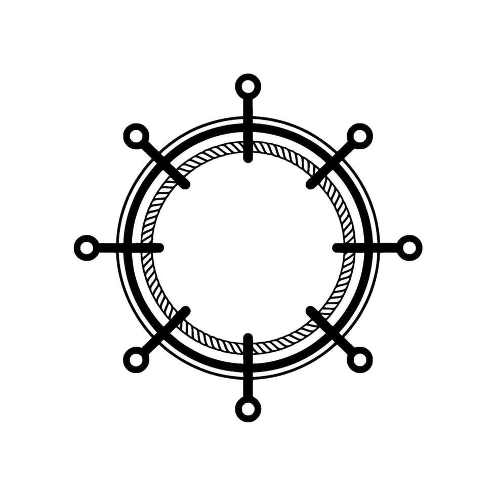 Geometric Compass Rose, Minimalist , Circular Motif, Geometry vector