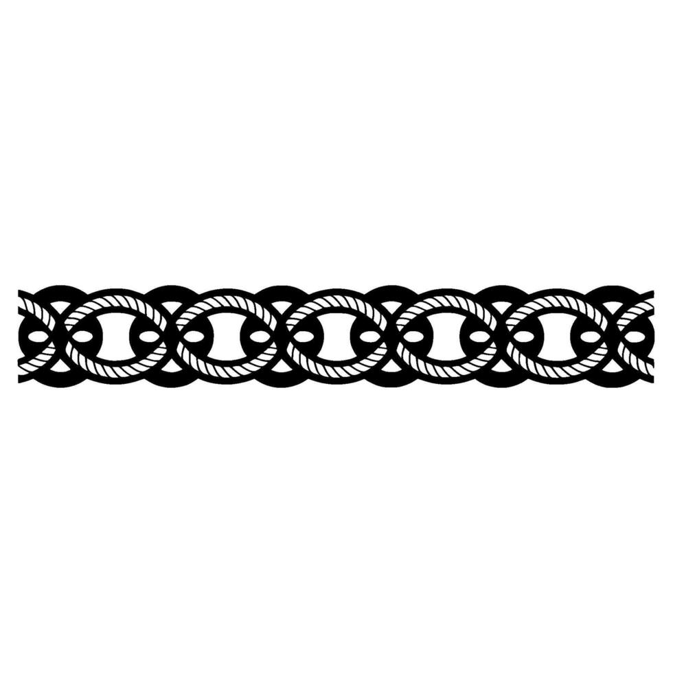 Intricate Rope Border, Vintage Nautical, Pattern vector