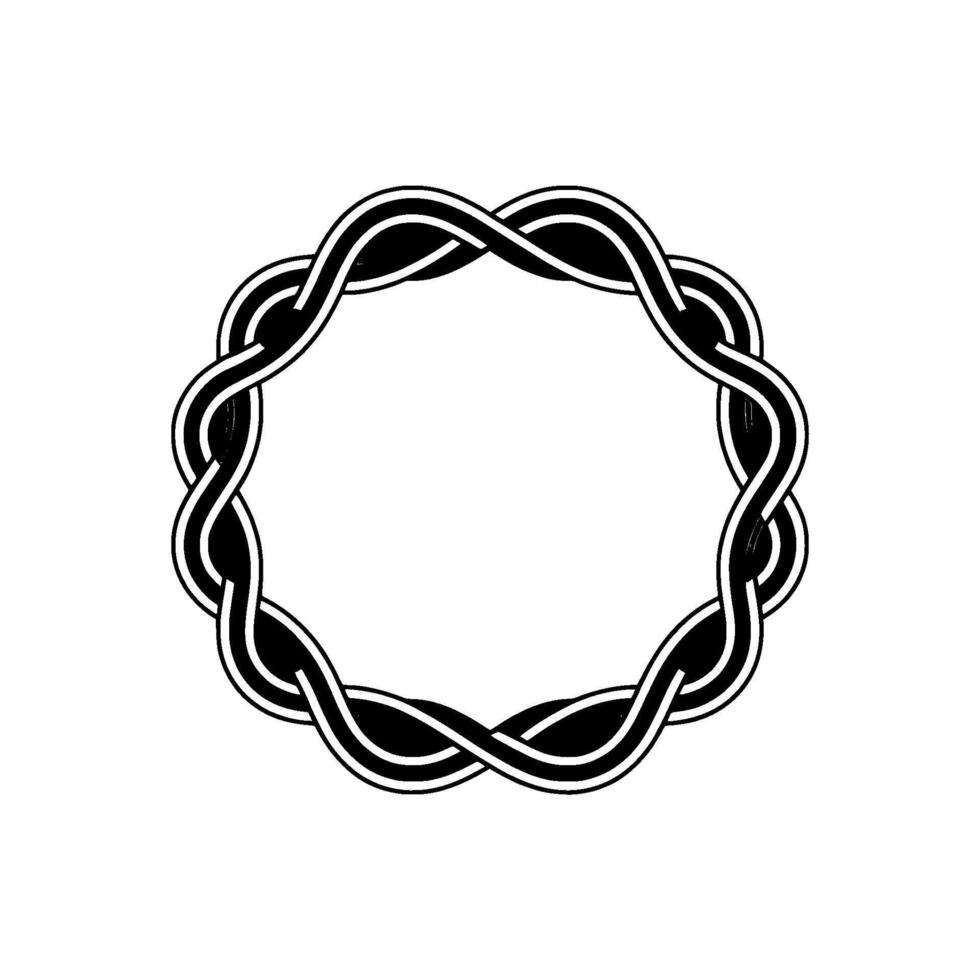 Intricate Celtic Knot Border, Minimalist, Interwoven vector