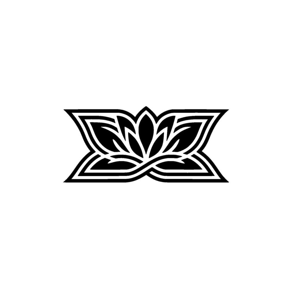 Intricate Black Lotus Emblem, Minimalist, Geometric vector