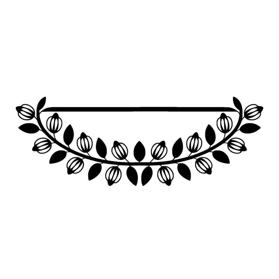 Stylized Laurel Garland, Minimalist vector