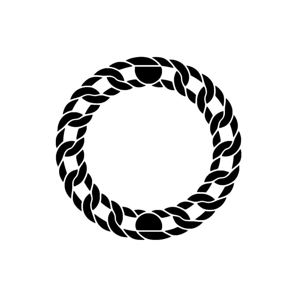 Interwoven Circle, Minimalist Emblem, Continuous Loop vector