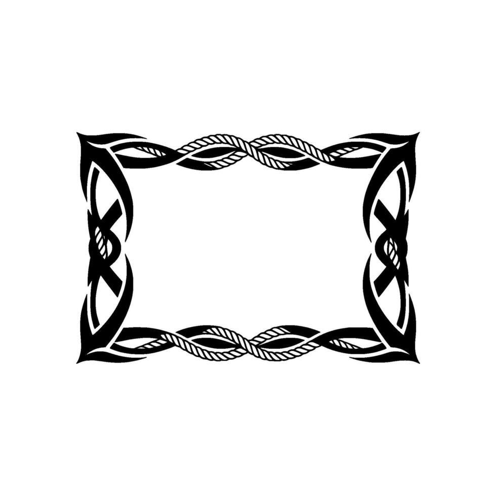 Intricate Celtic Knot Frame, Vintage Nautical Style vector