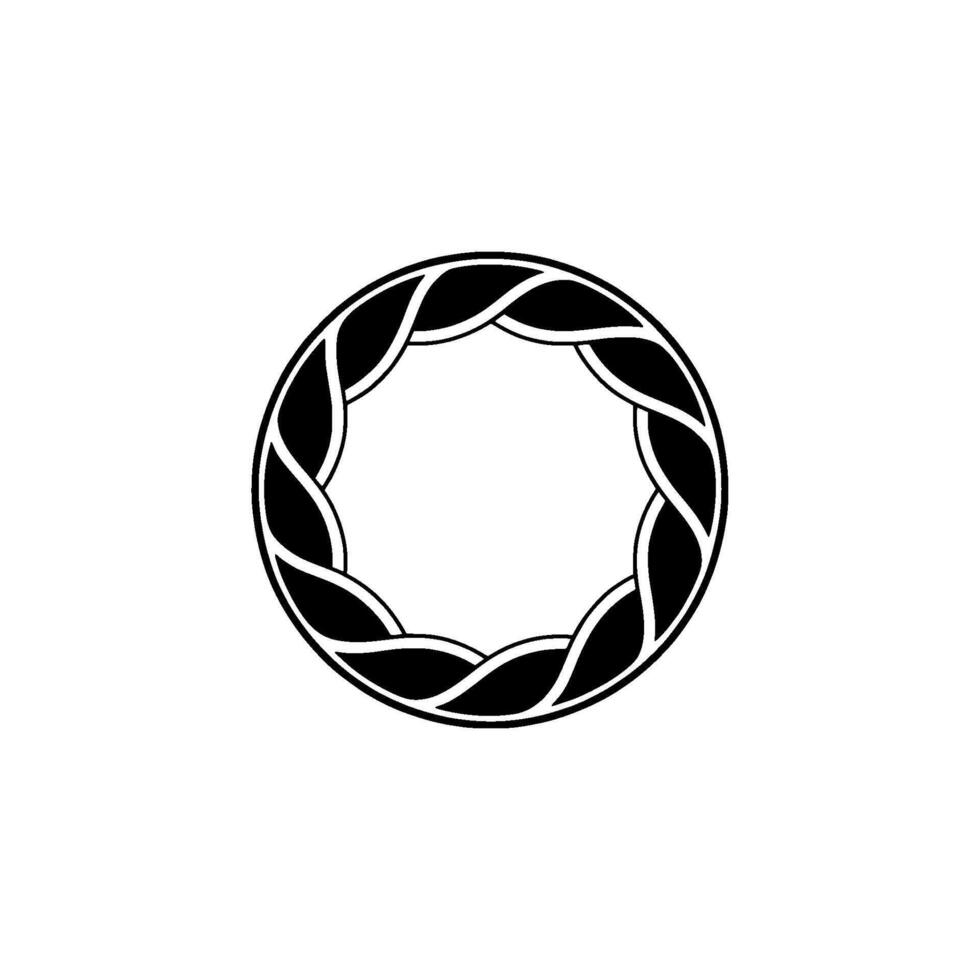 Abstract Spiral Emblem, Minimalist, Circular Motif - Symbol vector